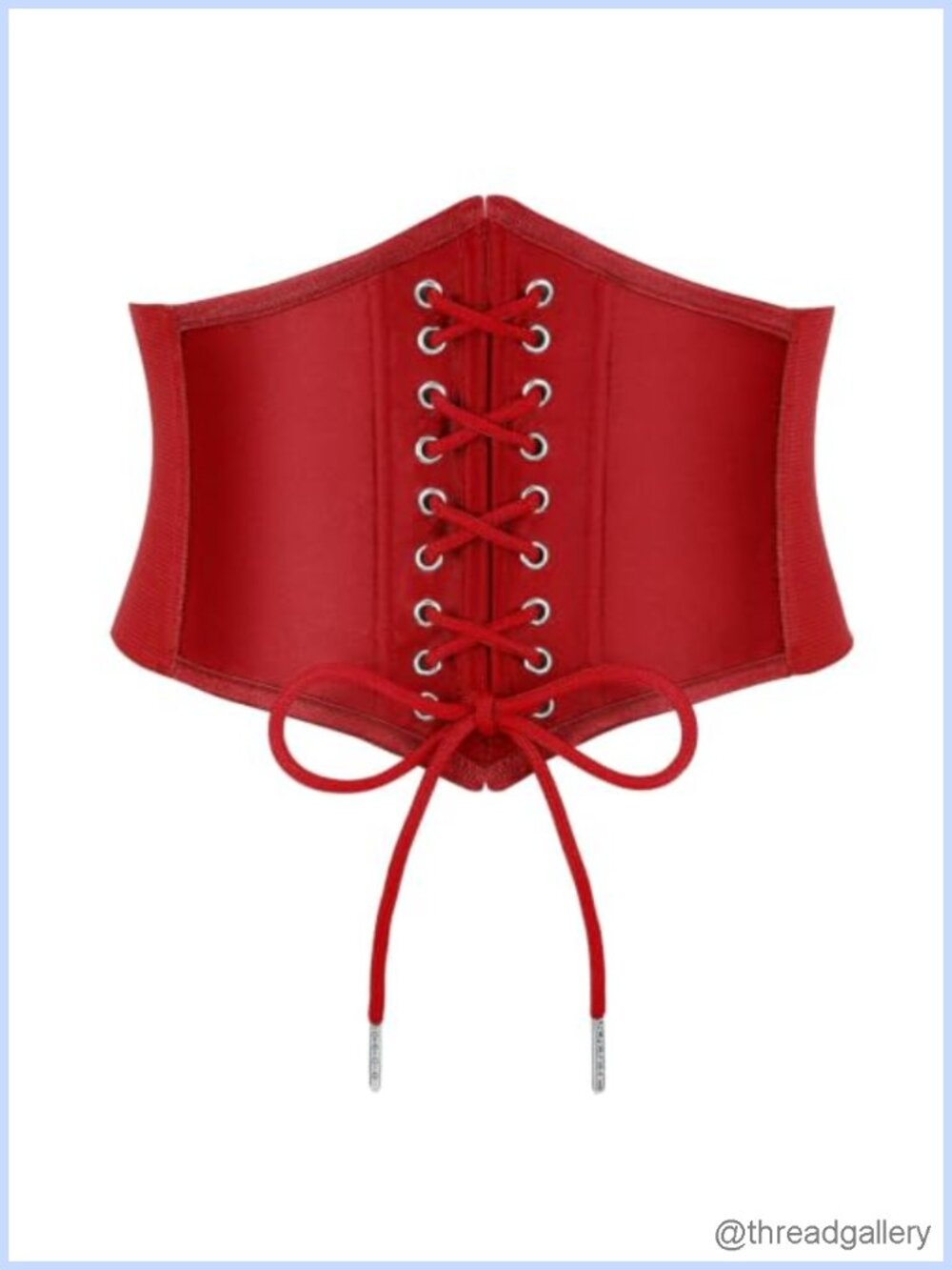 Satin Corset Belt Wide Elastic Waist Cincher Lace-Up Renaissance